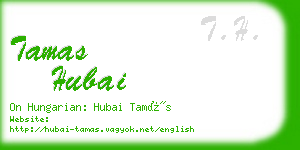 tamas hubai business card